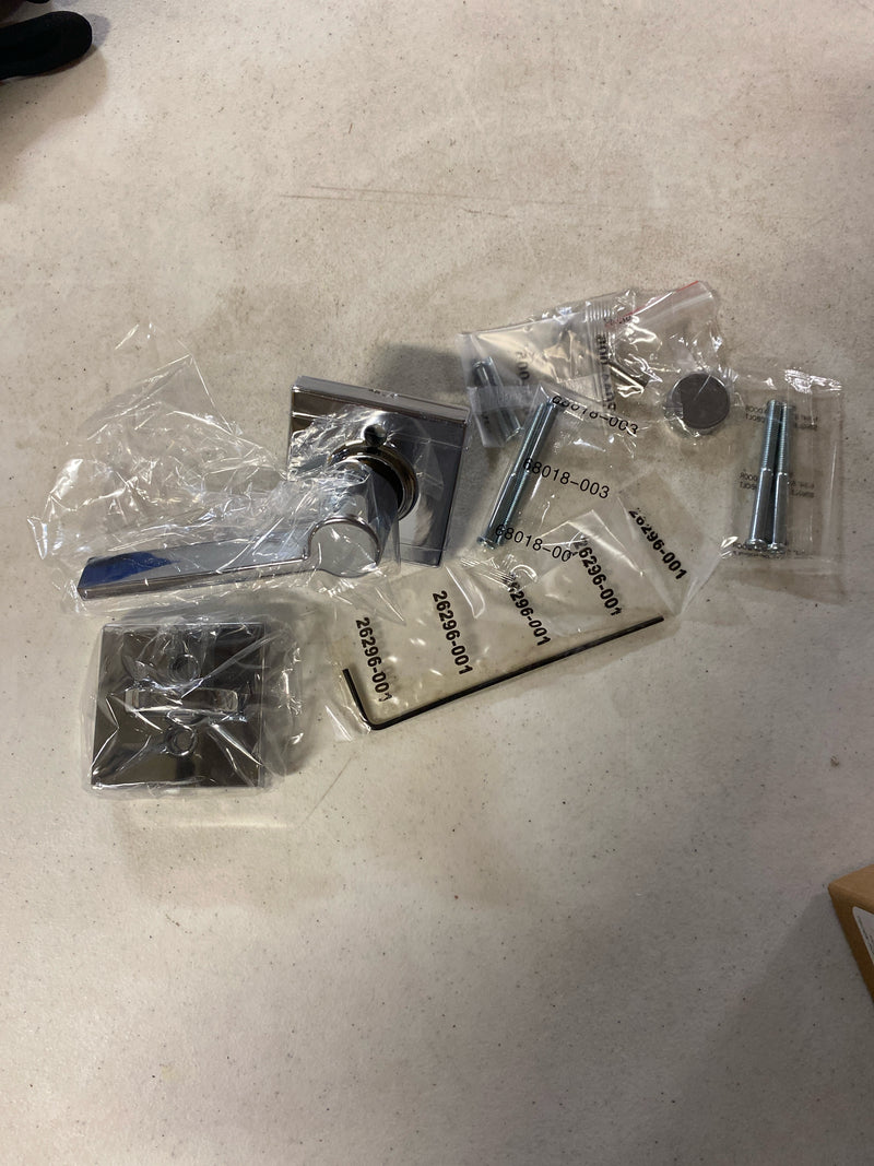 Kwikset 966LRLSQTLH.UNIV Ladera Left Handed Lever Single Cylinder Interior Pack with Square Rose for Handlesets - Polished Chrome