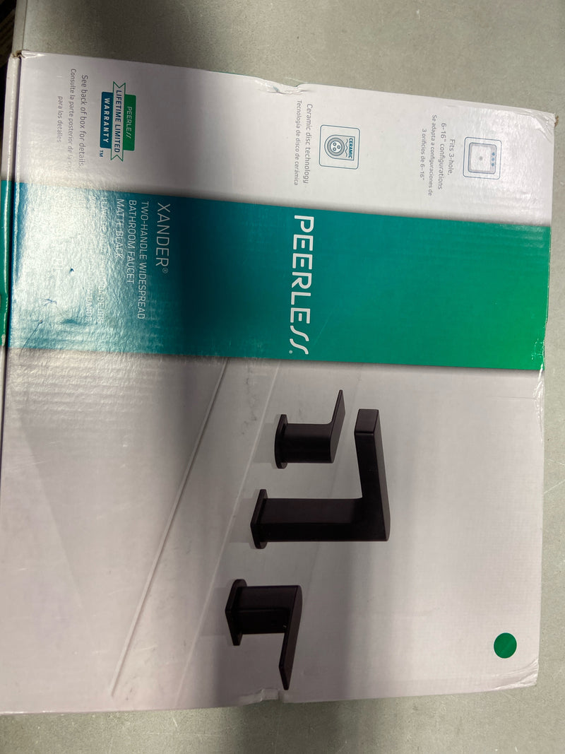 Peerless P3519LF-BL Xander 8 in. Widespread 2-Handle Bathroom Faucet in Matte Black