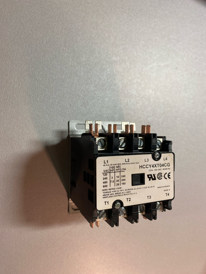 Grindmaster Cecilware HCC-4XT04CG Contactor 4 Pole 50A 120V Coil 50/60HZ