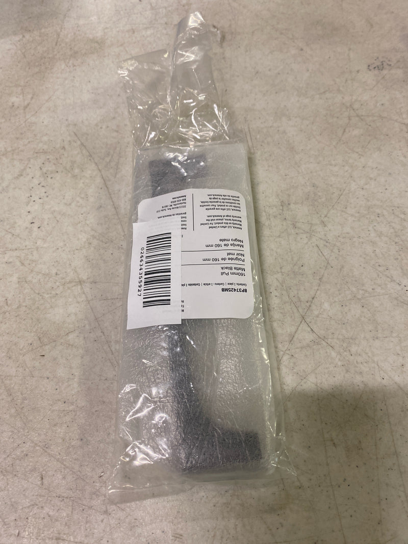 Amerock Merced 6-5/16 inch (160mm) Center-to-Center Matte Black Cabinet Pull, BP37425MB