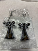 Delta H295 Pair of Cassidy Metal Cross Handles for Bathroom Faucet in Chrome