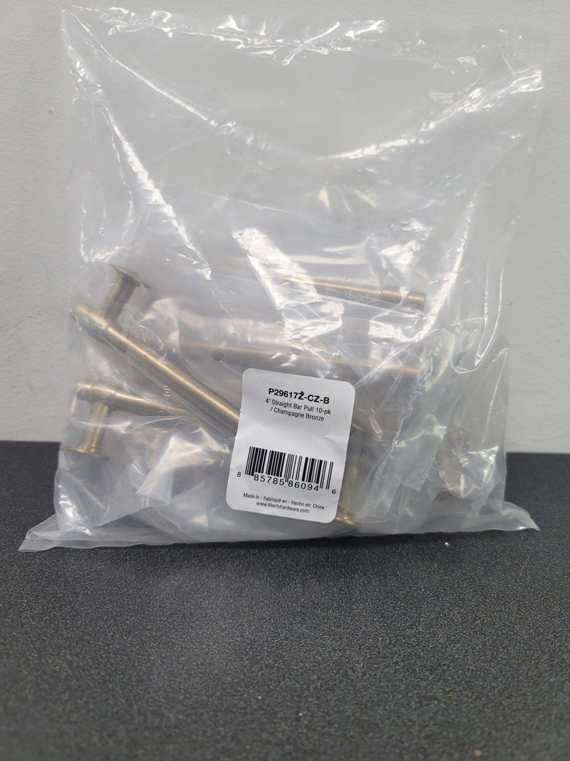 Franklin Brass P29617Z-CZ-B 4 Inch Center to Center Bar Cabinet Pull - Pack of 10 - Champagne Bronze