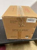 Minka Lavery 6605-885 Vorey Pendant, 1-Light, 100 Total Watts, 13-in H x 15.38-in W, Coal Black and Oxidized Aged Brass