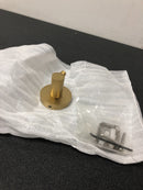 Alno A8380-SB Contemporary I - Modern 2"W Button Style Single Wall Mount Solid Brass Bathroom Robe or Towel Hook - Satin Brass