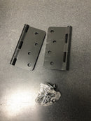 Deltana S44R41B 4 x 4 Plain Bearing 1/4" Radius Corner Full Mortise Hinge - Pair - Flat Black