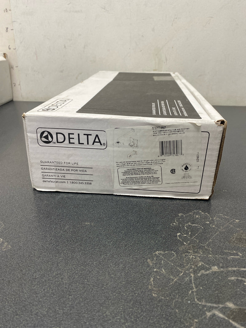 Delta T17T467 Ara TempAssure 17T Series 1-Handle Tub and Shower Faucet Trim Kit in Chrome (Valve Not Included)