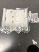 Deltana S44HD26 4" x 4" Square Corner Plain Bearing Mortise Hinge - Pair - Polished Chrome