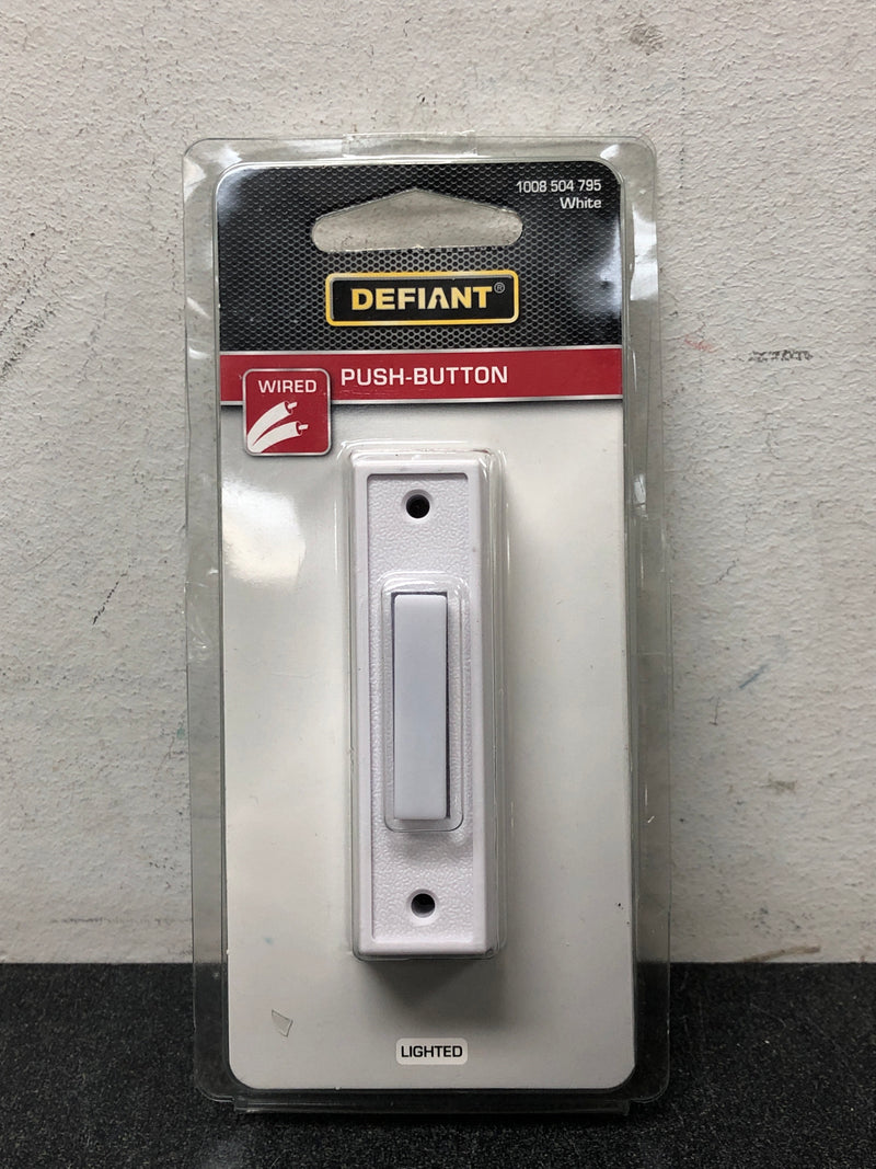 Defiant 18000039 Wired LED Illuminated Doorbell Push Button, White