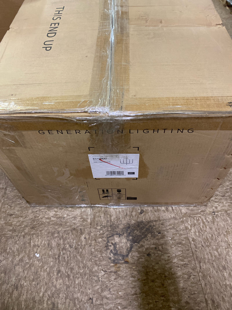 Generation Lighting-Brianna-6 Light Small Chandelier-24 Inch Wide by 21.38 Inch Tall-Aged Iron Finish -Traditional in