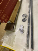 Peeless Adjustable Shower Curtain Rod, 42-72 inch Straight Shower Rod, Chrome Shower Curtain Rod, Rust Resistant Shower Rod, Matte Black PA905-BL