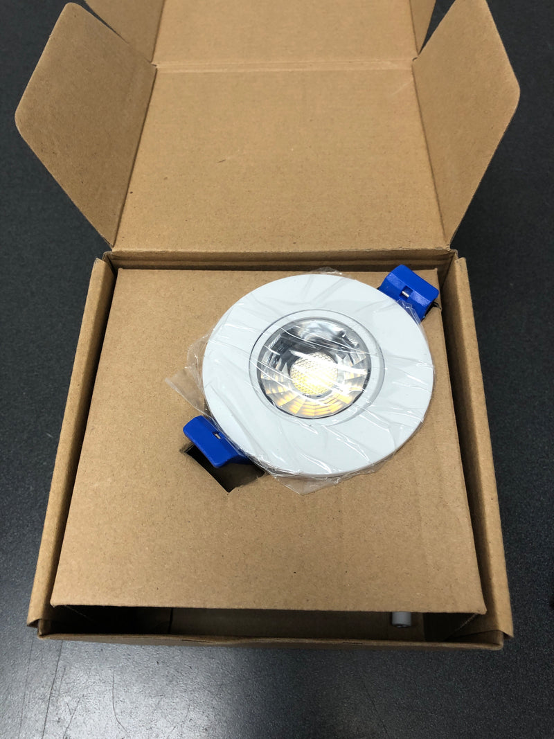 Nora Lighting NM2-2RG4030MPW M2 LED Canless Recessed Fixture 2" Adjustable Trim - IC Rated and Airtight - 3000K - 400 Lumens - Matte Powder White