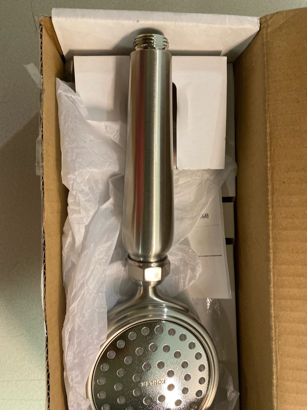 Kohler K-72776-Y-BN Artifacts 2.5 GPM Single Function Hand Shower with Katalyst Air-Induction Technology and MasterClean Sprayface - Vibrant Brushed Nickel