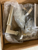 Disc Rosette Door Set with Hercules Levers Right Hand Privacy in Satin Nickel