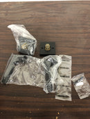 Baldwin Square Non-Turning Two-Sided Through-Door Dummy Door Lever Set with Square Rosette from the Reserve Collection