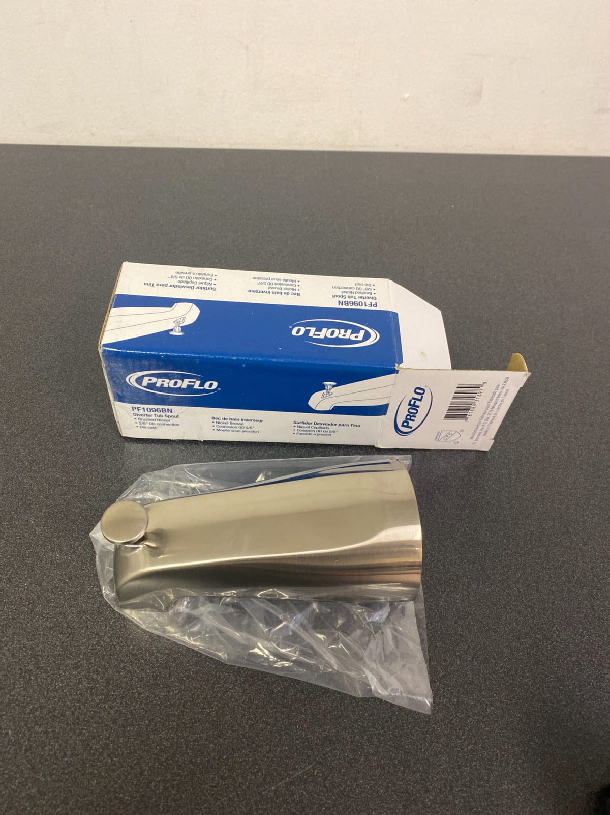 PROFLO 5" Integrated Diverter Tub Spout - CP Die Cast