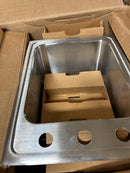 Elkay DLR172210PD3 Lustertone 17" Drop In Single Basin Stainless Steel Kitchen Sink with Basket Strainer - 3 Faucet Holes