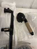 Brizo 85735-BLGL Litze 1.75 GPM Multi Function Hand Shower Set with Slide Bar and Integrated Wall Elbow - Matte Black / Luxe Gold