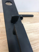 Baldwin FDSANxSQUCQE190 Santa Cruz Full Dummy Full Plate Handleset with Non-Turning Dummy Interior Square Lever - Satin Black