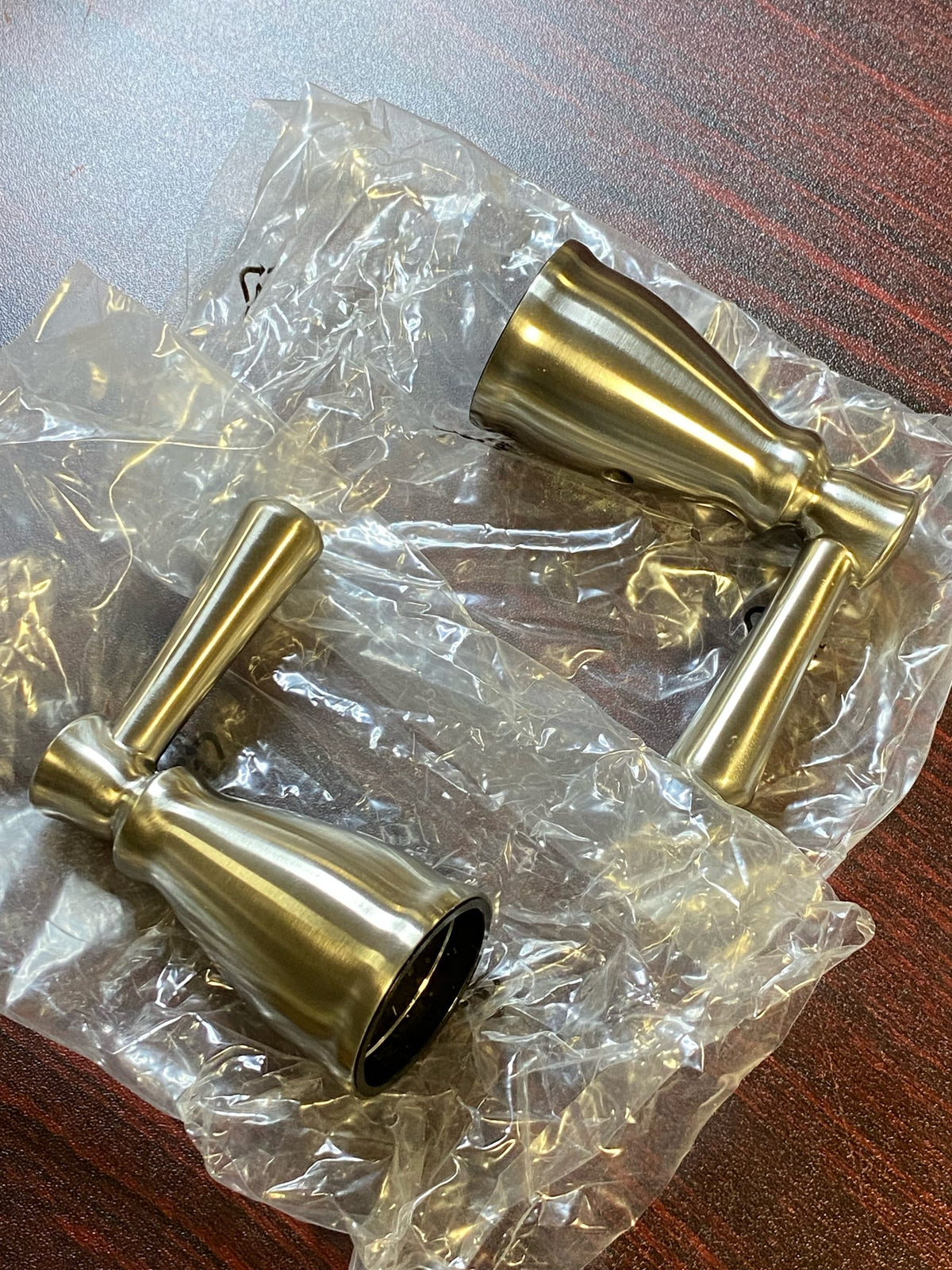 DELTA FAUCET H293SS, Stainless Linden Lavatory Traditional Lever Handles-Qty 2
