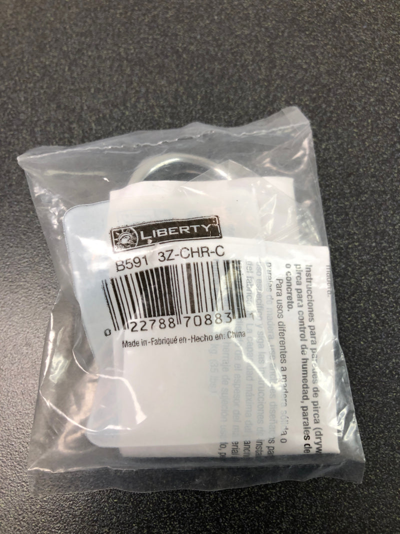 Liberty B59103Z-CHR-C 1-13/16 in. Chrome Single Wall Hook