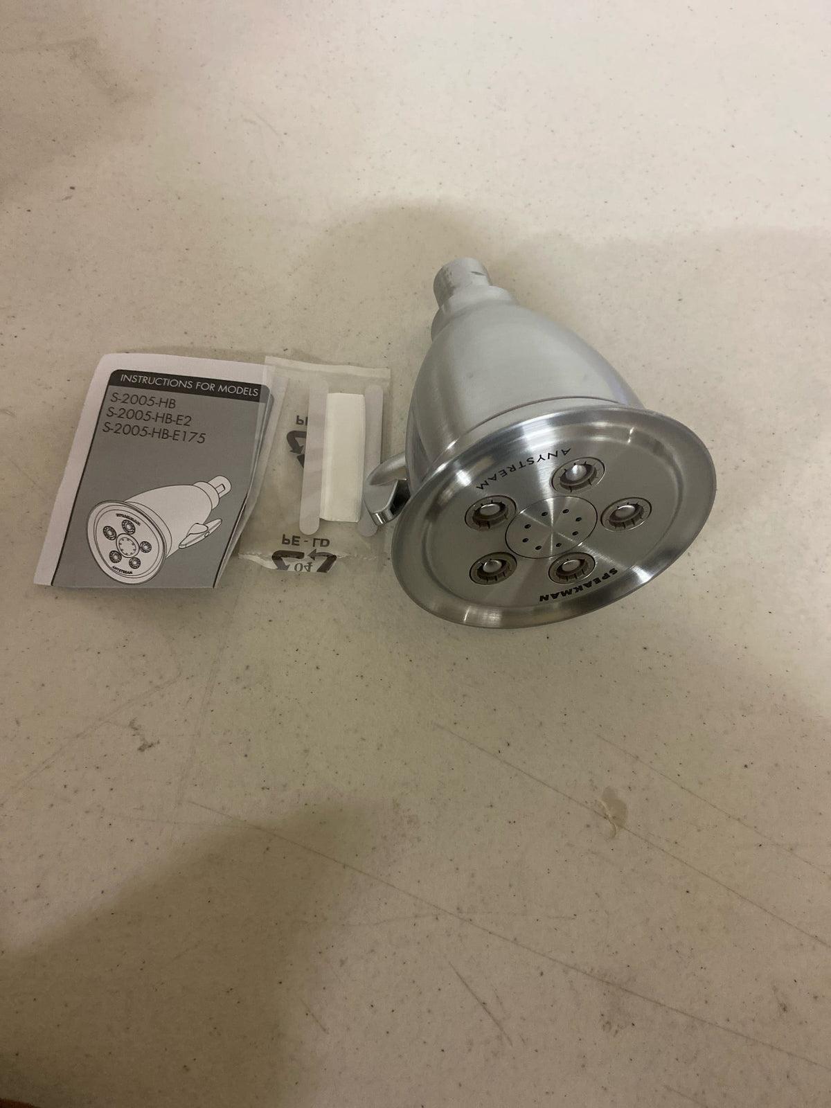 Speakman S-2005-HB-BC Hotel Anystream High Pressure 2.5 GPM Adjustable Shower Head, Brushed Chrome