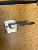 Baldwin Square Non-Turning Two-Sided Through-Door Dummy Door Lever Set with Square Rosette from the Reserve Collection