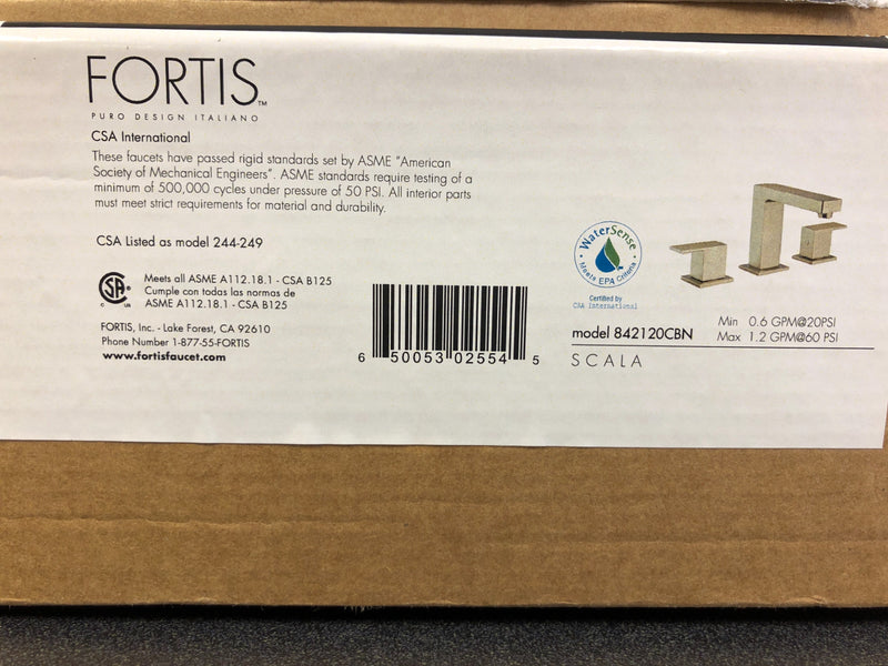 Fortis Scala 1.2 GPM Widespread Bathroom Faucet with Pop-Up Drain Assembly