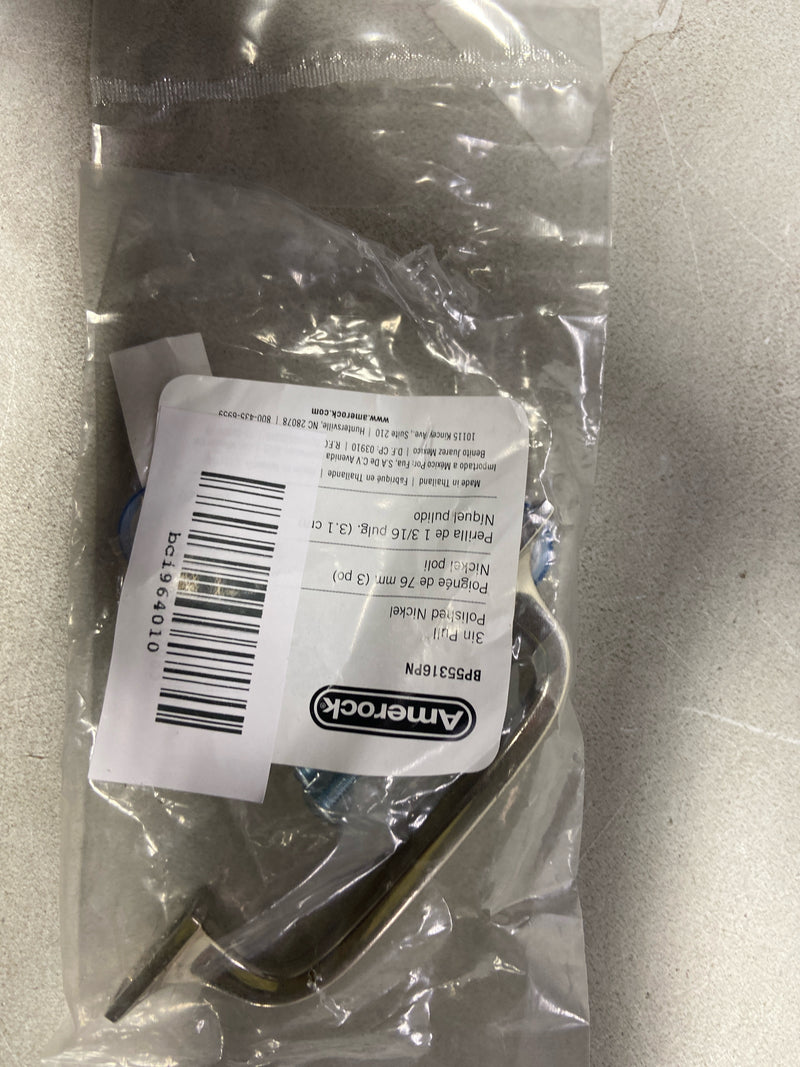 Amerock BP55316PN Highland Ridge 3 Inch Center to Center Handle Cabinet Pull - Polished Nickel