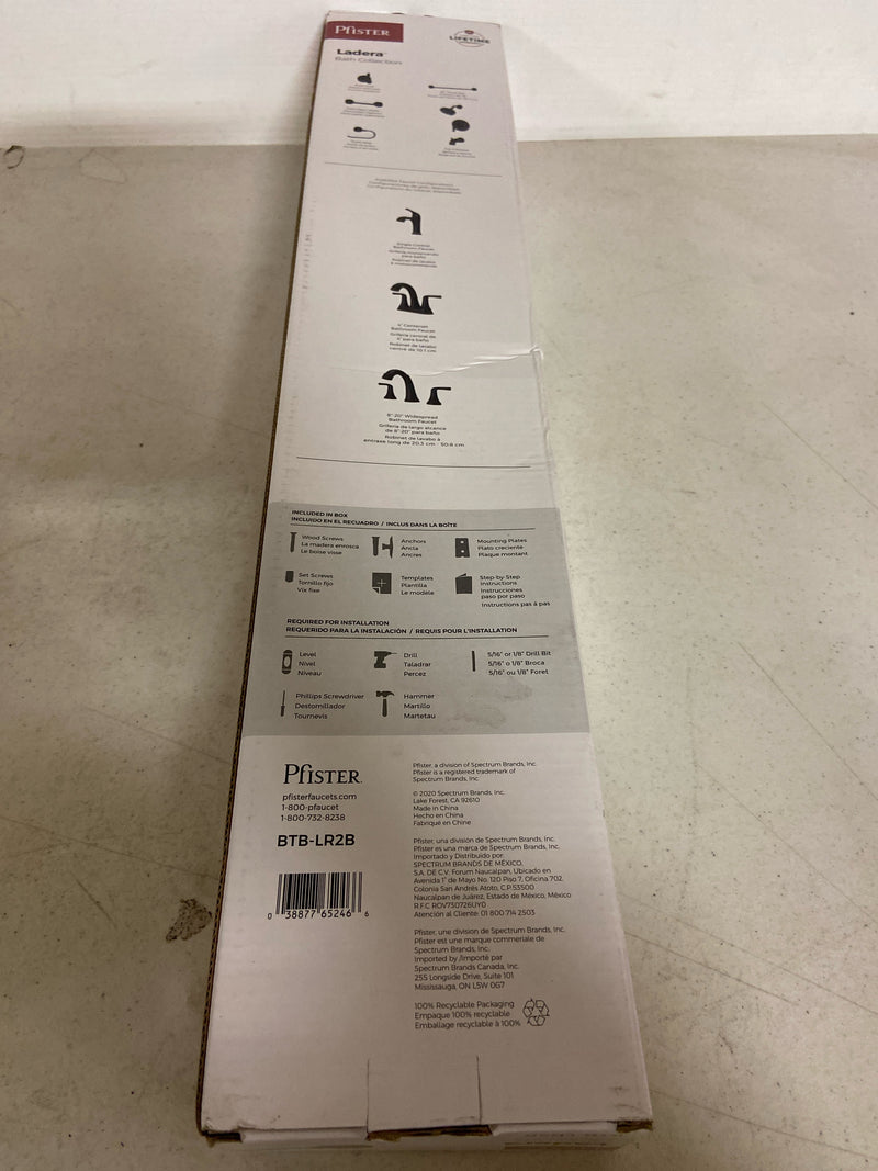 Pfister BTB-LR2B Ladera 24 in. Towel Bar in Matte Black