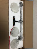 Golden Lighting 0306-BA3 BLK-CLR Fisher 3 Light 25" Wide Bathroom Vanity Light - Matte Black