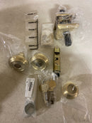 Baldwin ENTRATSR044 Traditional Single Cylinder Keyed Entry Door Knob with Square Rose - Satin Brass