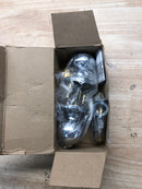 Kwikset 400P-26S Polo Single Cylinder Keyed Entry Lever Set with Round Rose and SmartKey - Polished Chrome