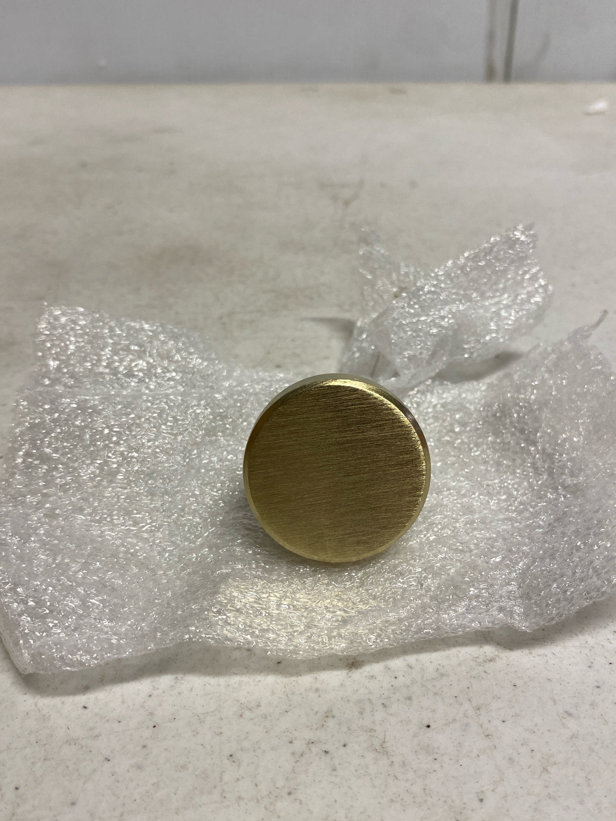 Baldwin 4411.BIN Bevel 1-1/2 Inch Mushroom Cabinet Knob from The Estate Collection - Satin Brass