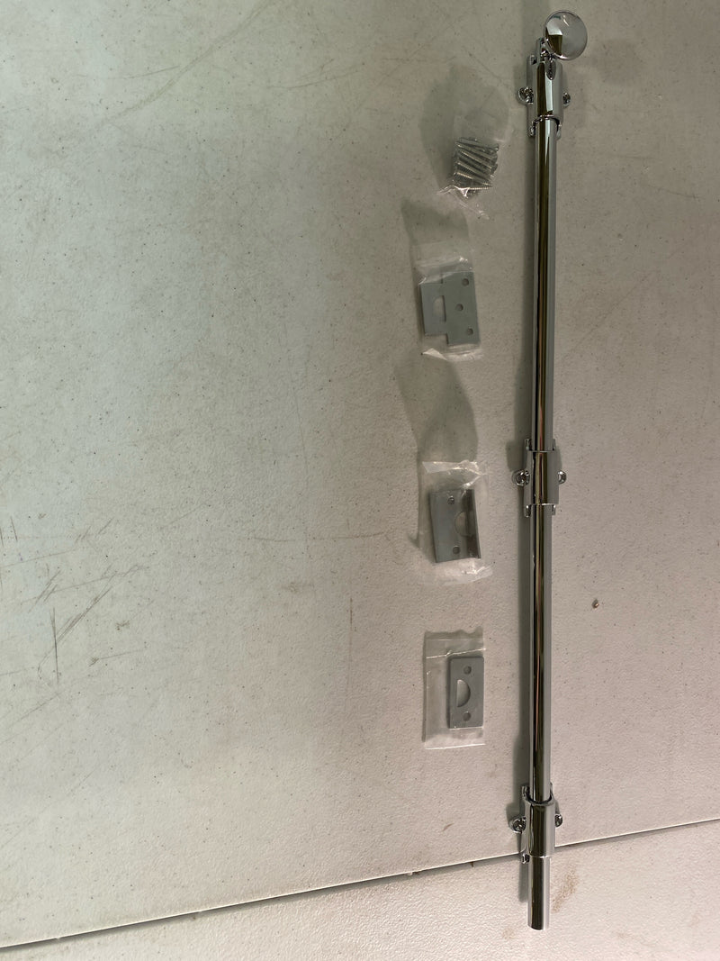 Deltana 24SB26 Commercial Security 24" Surface Bolt - Polished Chrome