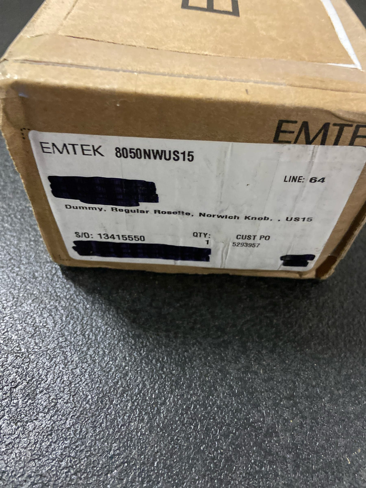 Emtek 8050NWUS15 Norwich Non-Turning Two-Sided Dummy Door Knob Set with Regular Rose from the Brass Classic Collection - Satin Nickel