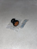 Belwith Keeler B077977LRMB Reserve Collection Knob 1-1/4 Inch Diameter Matte Black with Brown Leather Finish