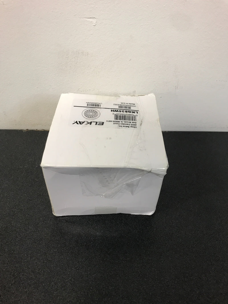 Elkay Polymer Drain Fitting for 3-1/2 in. Sink Drain Opening in White-LKQS35WH