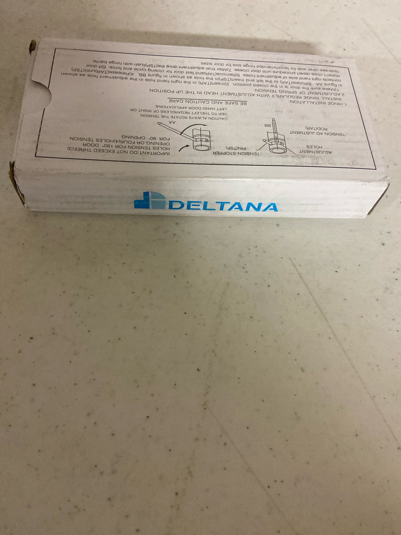 Deltana DSH45U5 4-1/2" x 4-1/2" Square Corner Spring Hinge - Single Hinge - Antique Brass