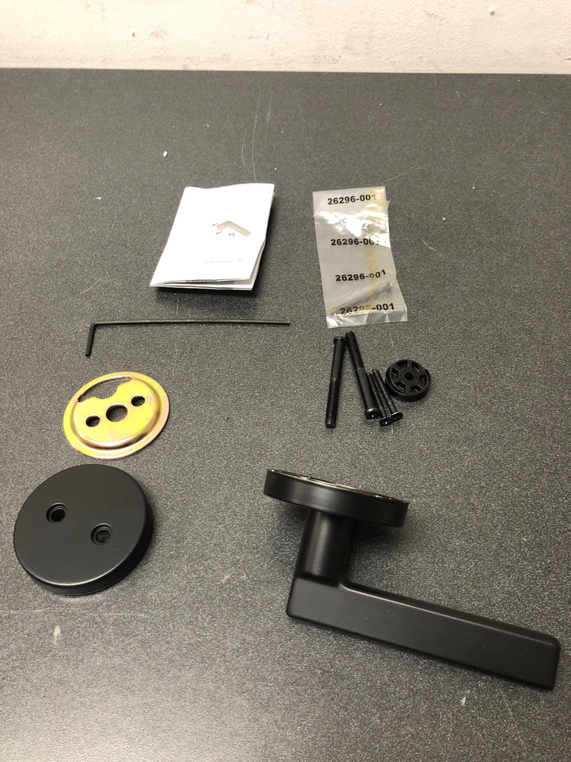 Kwikset 973HFLRDT-514V1 Halifax Dummy Interior Pack with Round Rose - Matte Black