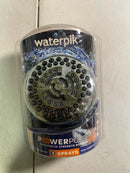 Waterpik YAT-933E 9-Spray 4.5 in. Single Wall Mount 1.8 GPM Fixed Shower Head in Chrome