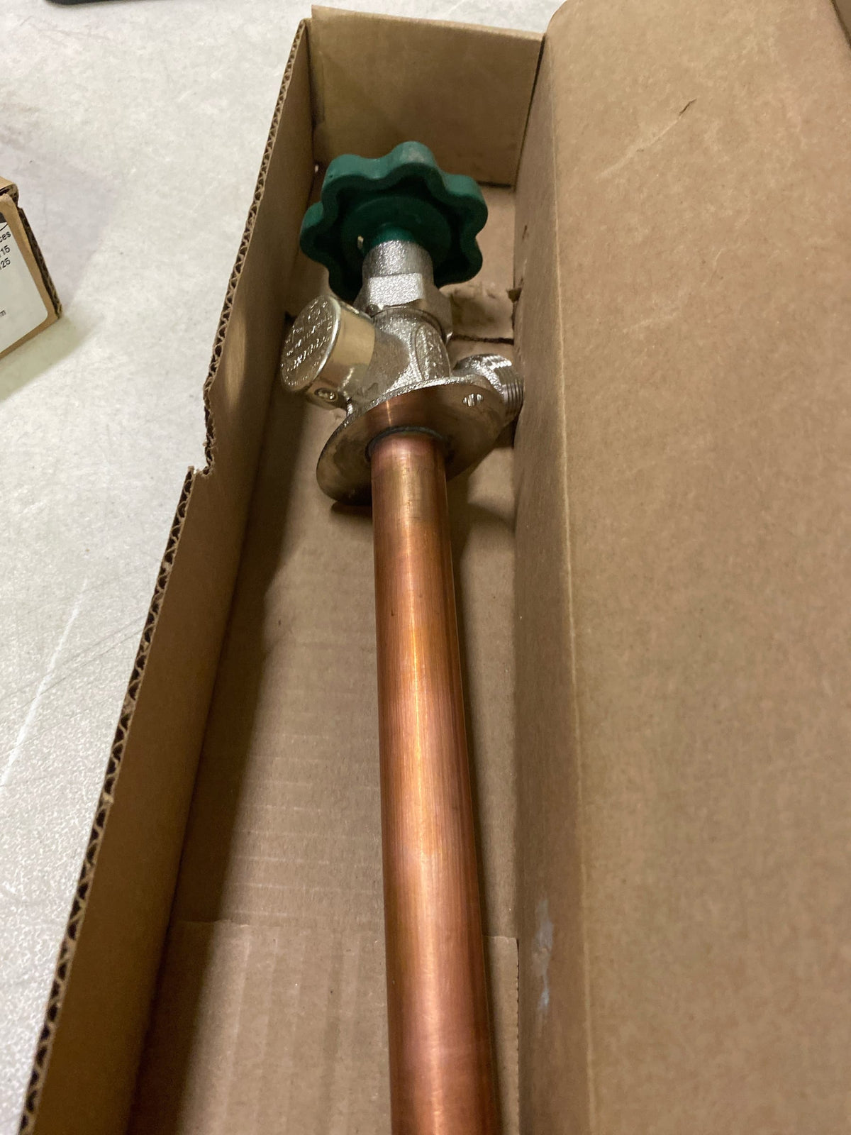 Prier P-164X08 8-Inch Quarter Turn Anti-Siphon Wall Hydrant with Soft Grip Handle and 1/2-Inch Crimp Pex