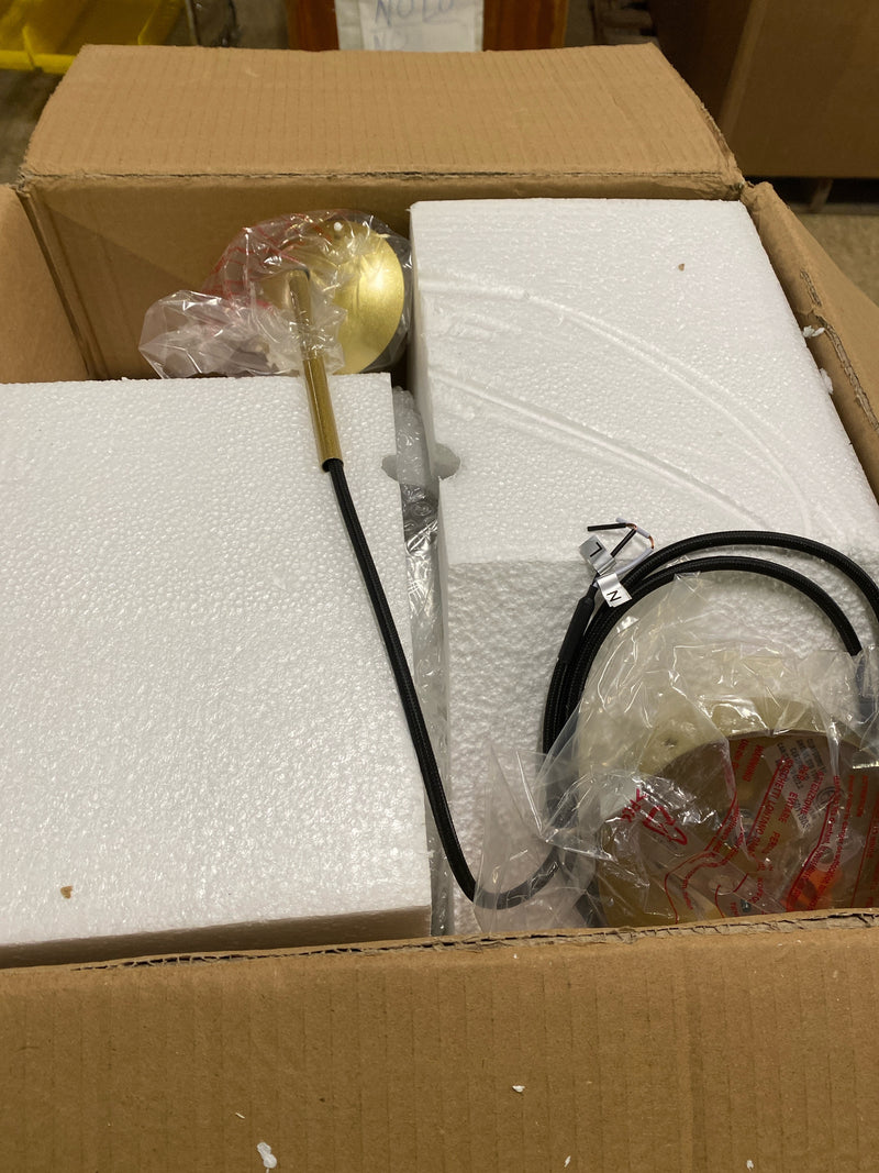 Elegant Lighting LD2225BR Baxter 12" Wide Pendant - Brass / Frosted White