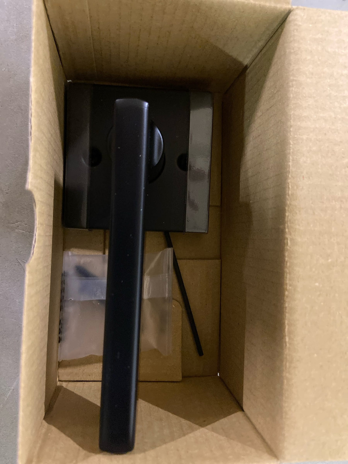Kwikset 788HFLSQT-514 Halifax Non-Turning One-Sided Dummy Door Lever with Square Rose - Matte Black