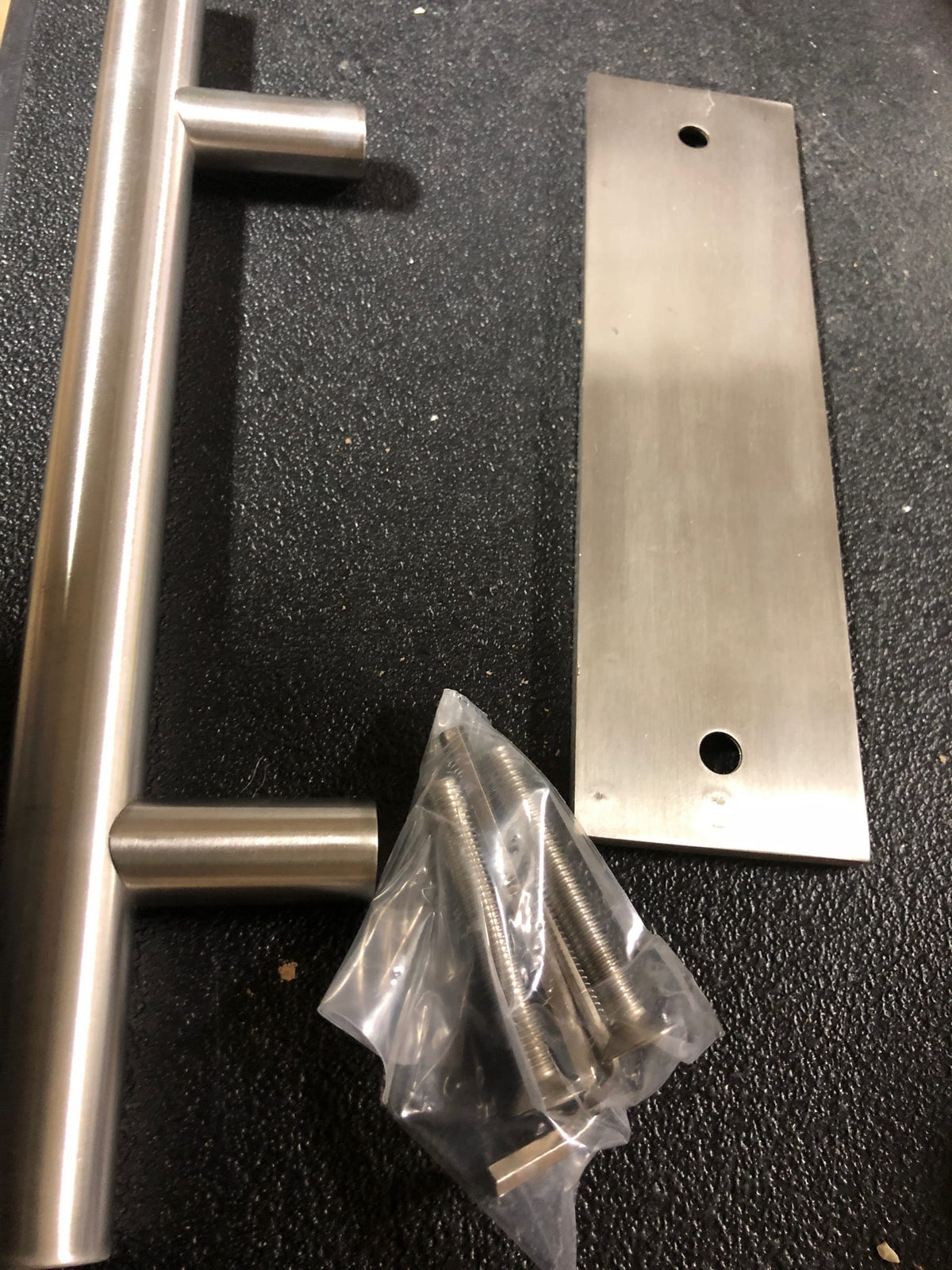 Miseno MBDH0385SS 11-3/4" Tall Sliding Barn Door Pull Set - Stainless Steel