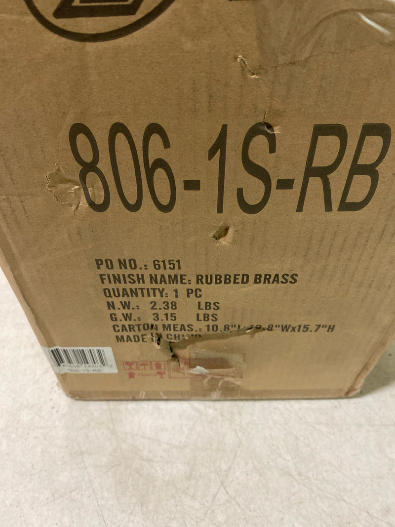 Z-Lite 1 Light Wall Sconce 806-1S-RB