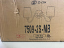 Z-Lite 7509-2S-MB Gianna 2 Light 10" Tall Wall Sconce - Matte Black