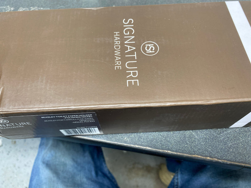 Signature Hardware 446912 Beasley Wall-Mounted Toilet Paper Holder - Polished Nickel