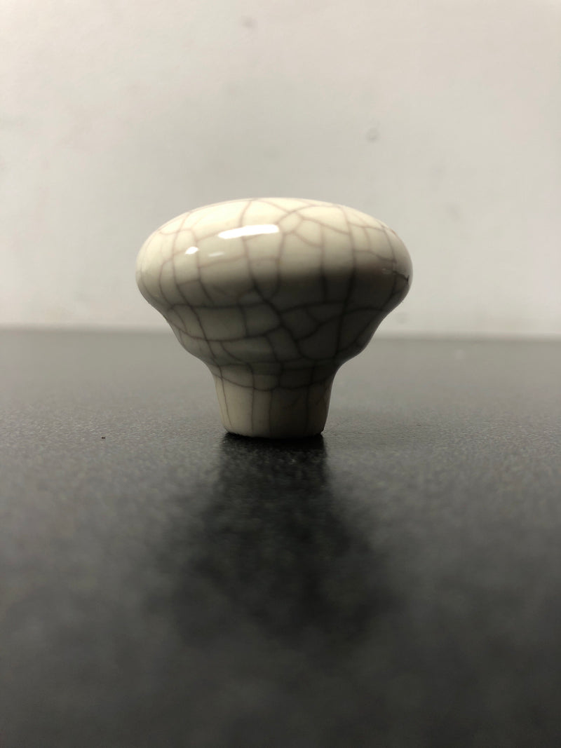 Signature Hardware 444310 Broward Mushroom Cabinet Knob - Cream / Pewter