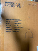 Capital Lighting 325717AD Single Light 15" Tall Pendant with Clear Water Glass Shade - Aged Brass