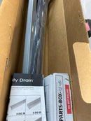 Infinity Drain S-LAG 3836 BK 36" Site Sizable Low Profile Stainless Steel Linear Drain Complete Kit with 1-1/2" Wedge Wire Grate – Includes PVC Channel, Stop Ends, and Outlet Assembly - Matte Black